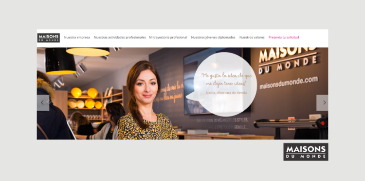 Página de empleo Maisons du Monde