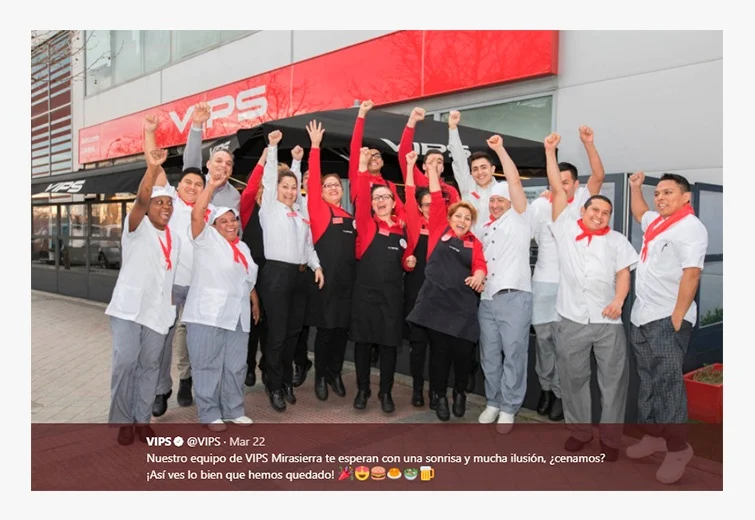 Vips Employer Branding en Twitter