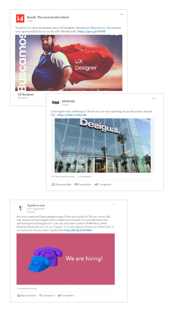 reclutar redes sociales