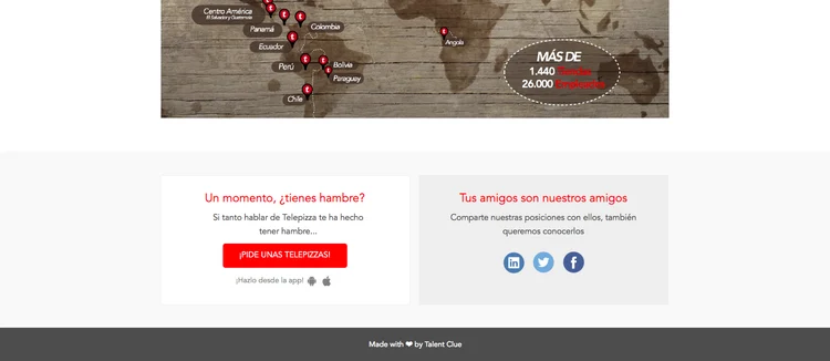 Ejemplo Telepizza - Guiño al producto