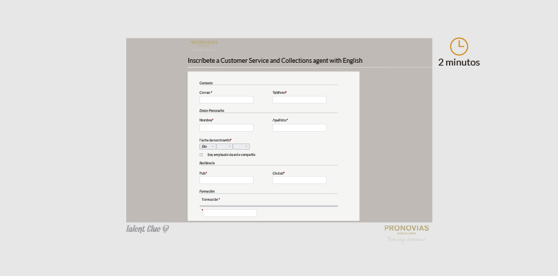 Formulario de ofertas de empleo - Pronovias