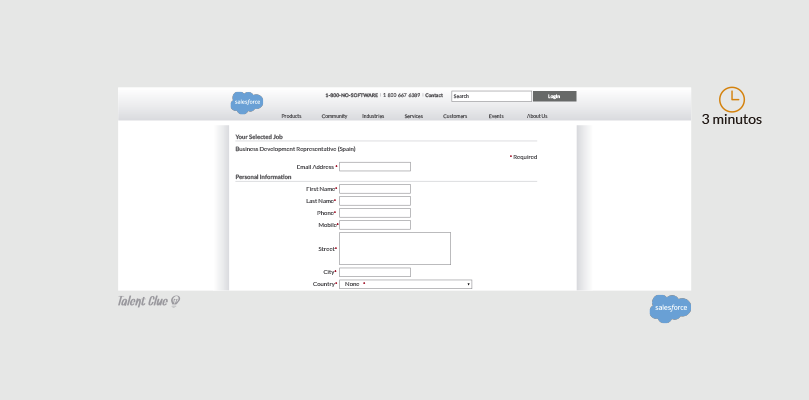Formulario de ofertas de empleo - Salesforce