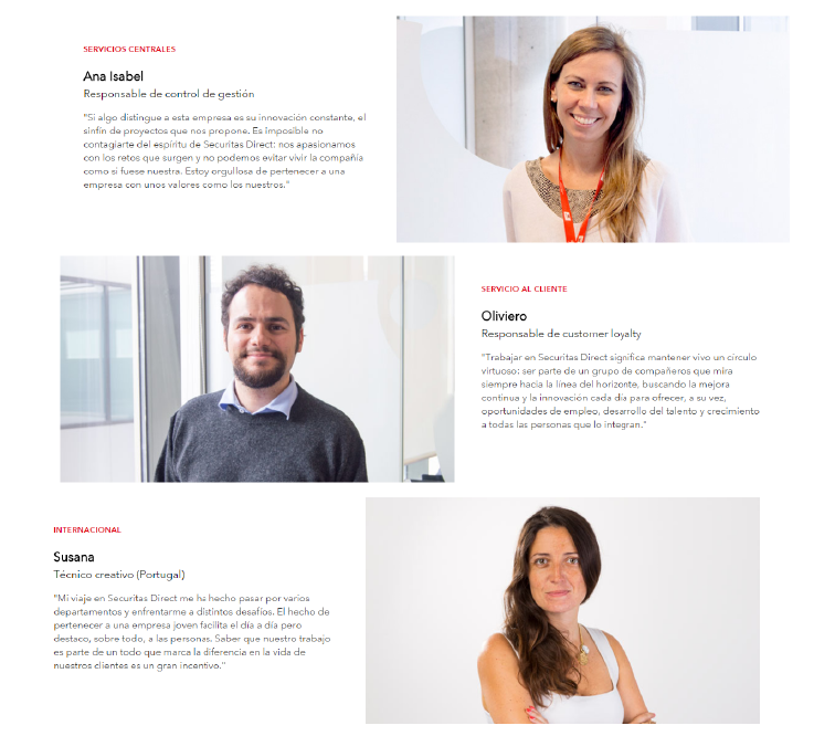 Testimonial empleados securitas direct