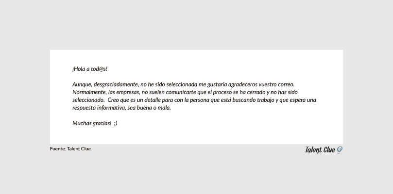 Cómo decir no a tus candidatos descartados y las respuestas que recibirás