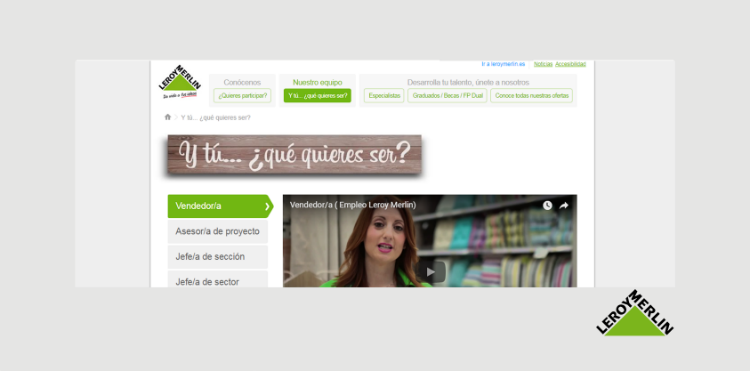 Página de empleo Leroy Merlin