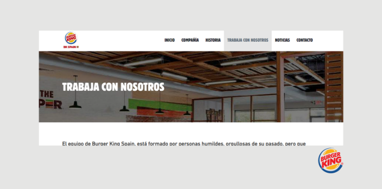 Página de empleo Burger King