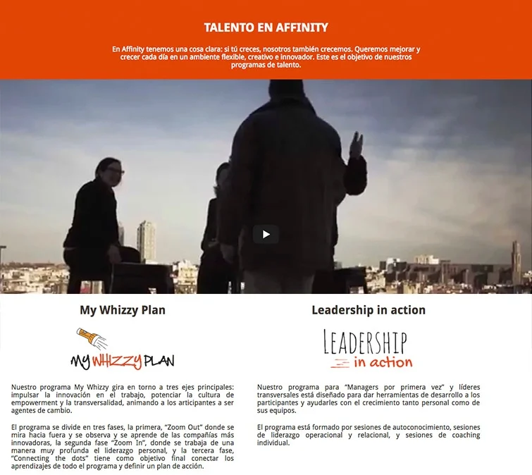 employee value proposition ejemplo affinity