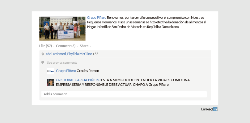 Grupo Piñero Perfil de Empresa en LinkedIn