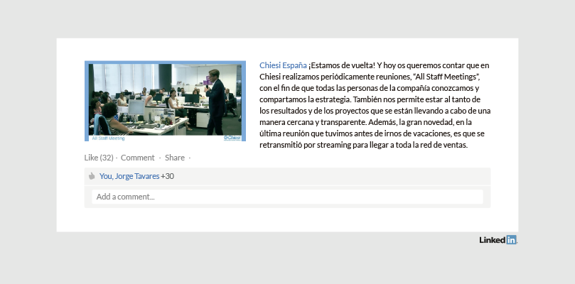 Perfil Empresa LinkedIn Chiesi España