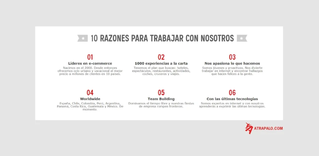 Página de Empleo Atrápalo