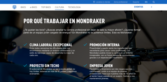 Página de Empleo Mondraker