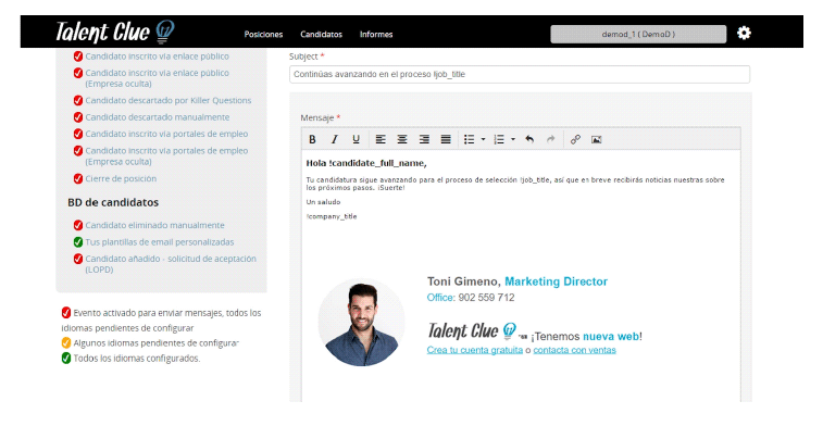 Novedades Talent Clue