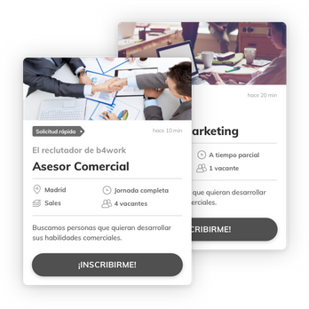 Maqueta para la aplicación B4Work