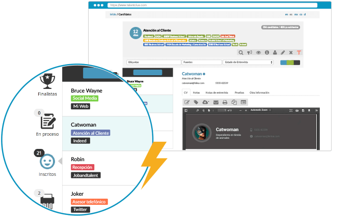 Criba vacantes rapidamente TRM talent clue