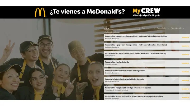 Ejemplo de Career Site Talent Clue